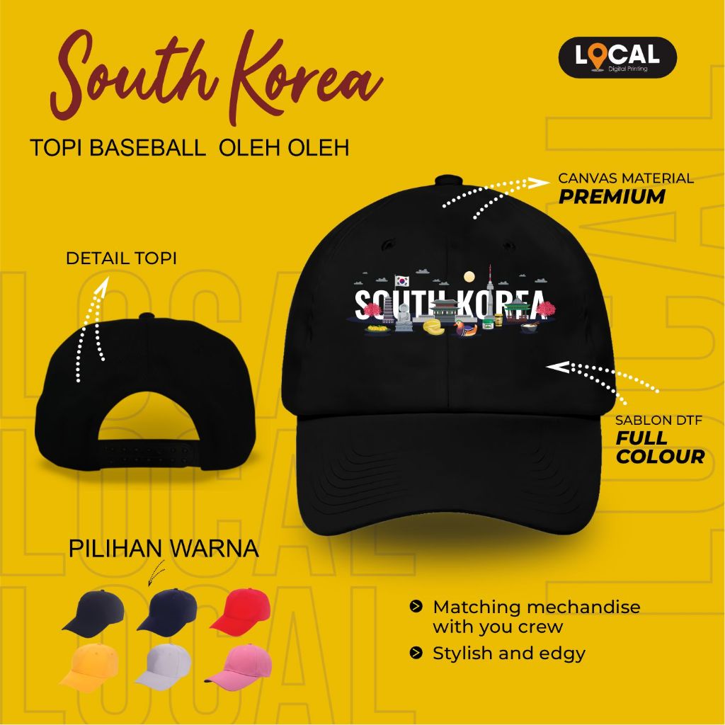 Premium souvenir Baseball cap from KOREA SEOUL - Local Print | Shopee ...