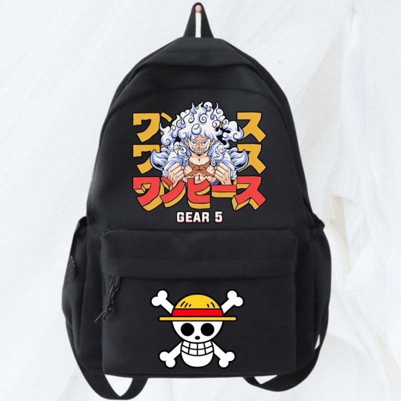 Luffy One Piece Pirate Backpack Laptop Bag Luffy One Piece Logo Men's ...