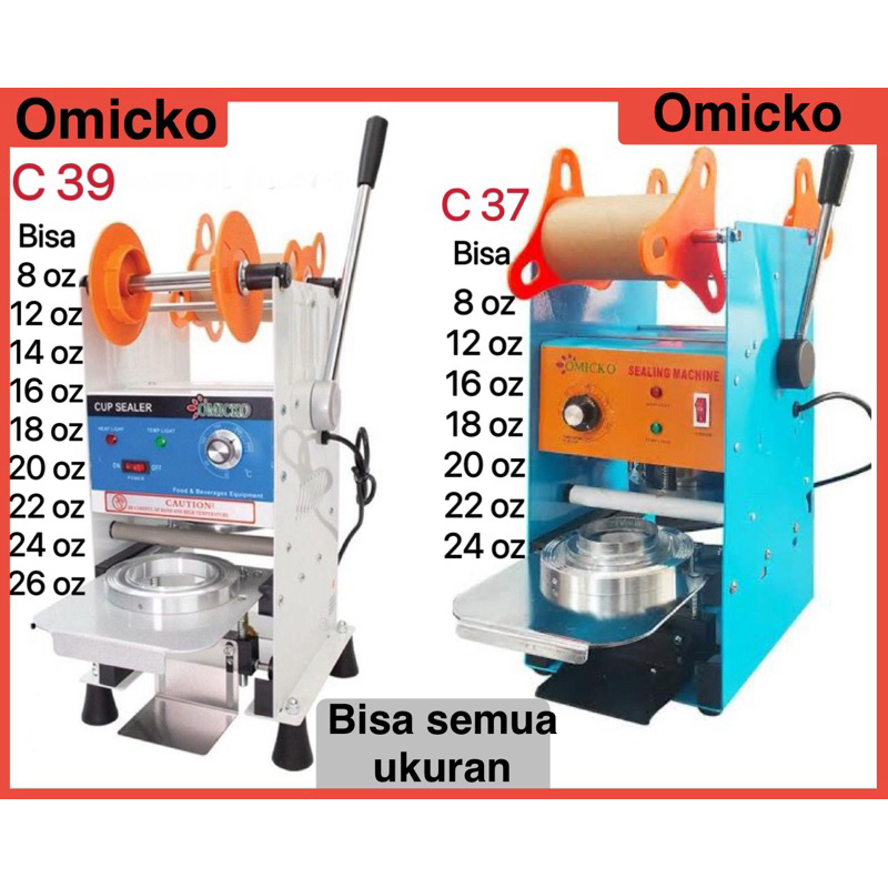 MESIN OMICKO Cup Sealer Machine Drink cup press machine all sizes 8oz ...