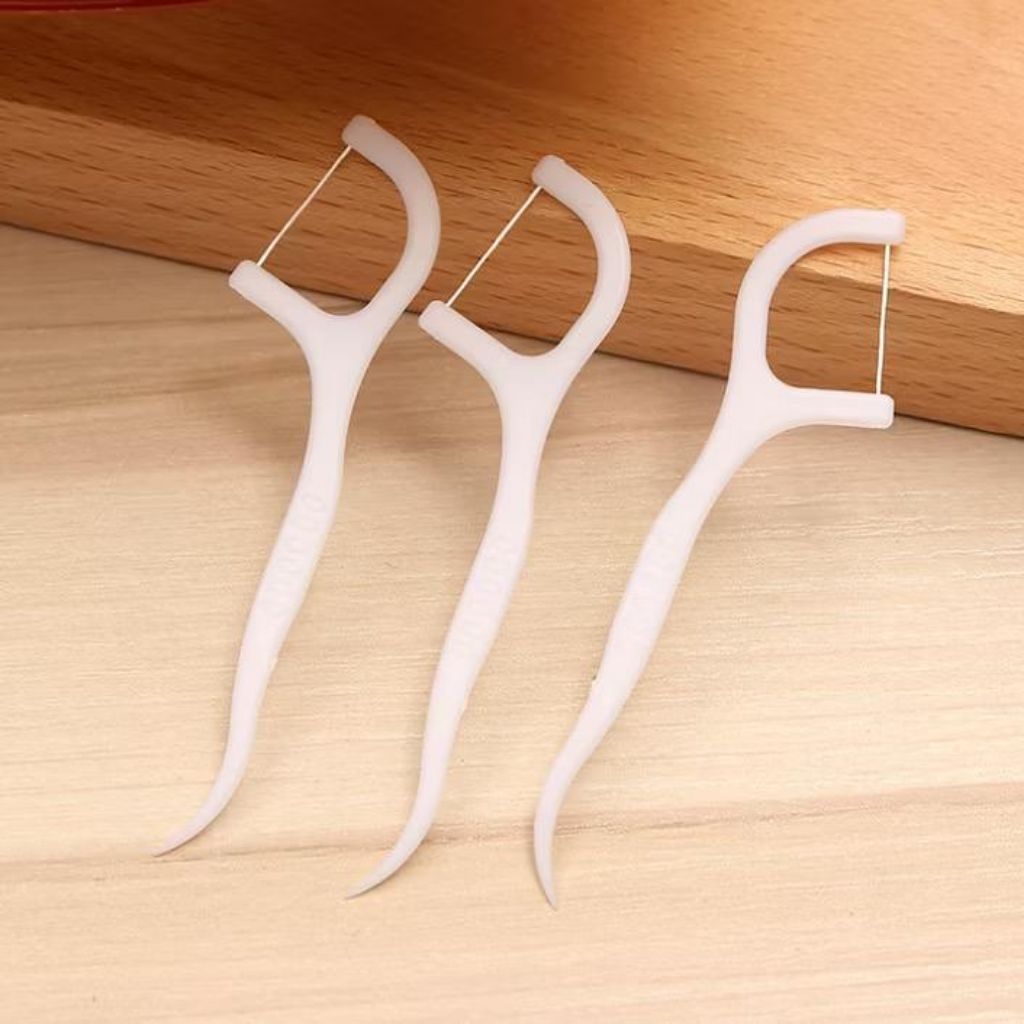 Elastic thread dental floss toothpicks clean dirt between teeth tooth ...