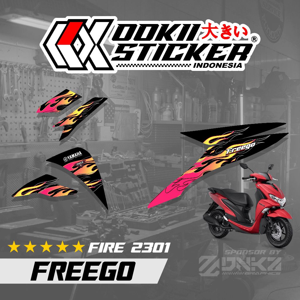 Yamaha Freego Sticker Decal Striping Yamaha Freego Premium Racing ...