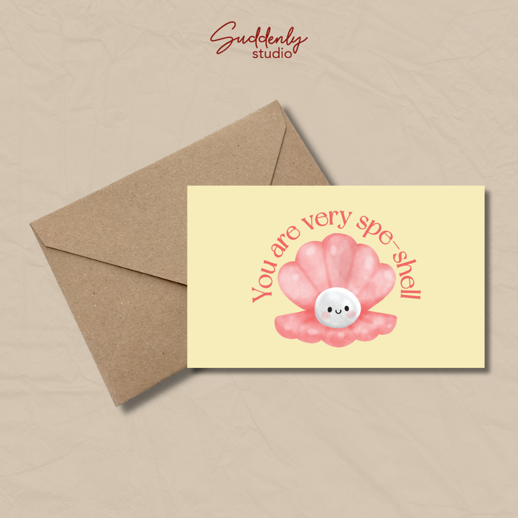 Greeting Card - Very Spe-Shell - SUDDENLY STUDIO | Shopee Malaysia