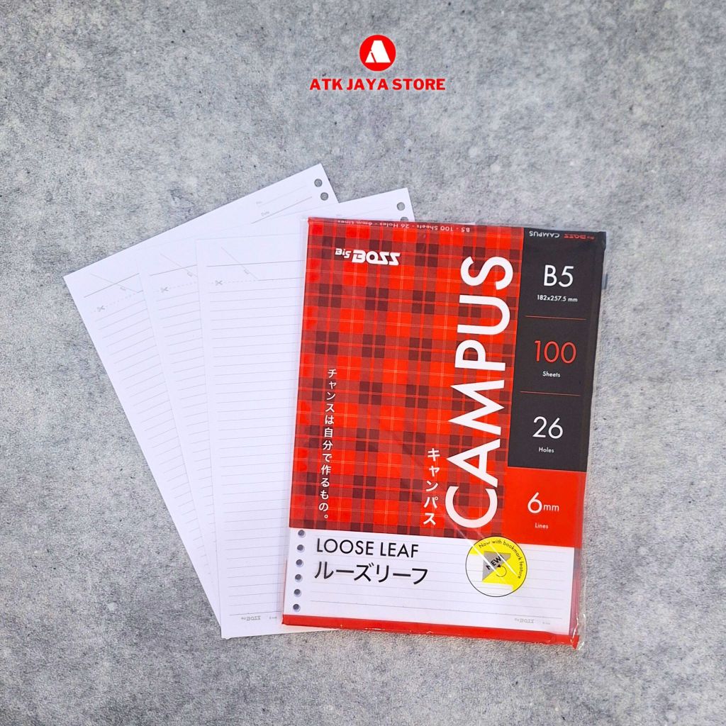Loose Leaf B5 contains 100 BIG BOSS LINE sheets | Shopee Malaysia