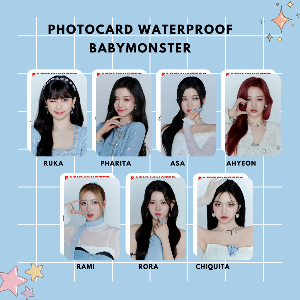 Baby monster baemon waterproof Photocard with lots of freebies | Shopee ...