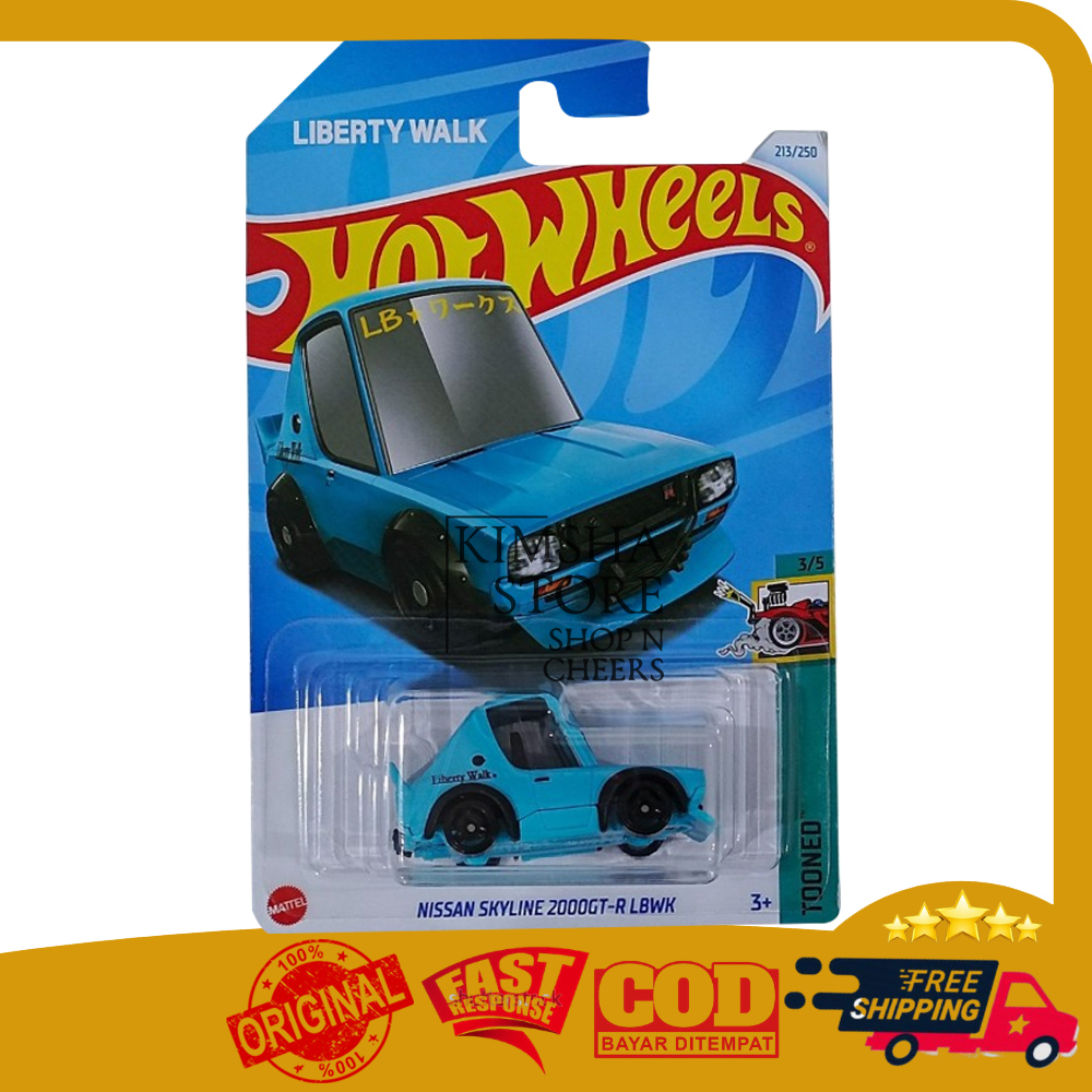 Hot Wheels Nissan Skyline 2000GT-R LBWK Tooned Liberty Walk Diecast Car ...