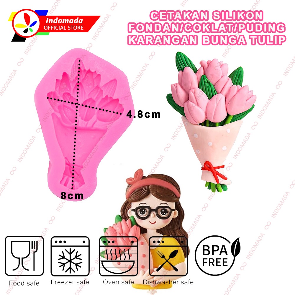 Rose Bouquet Silicone Fondant Mold – Flower Cake Chocolate Candy Mold For Baking & Resin Crafts - View #2
