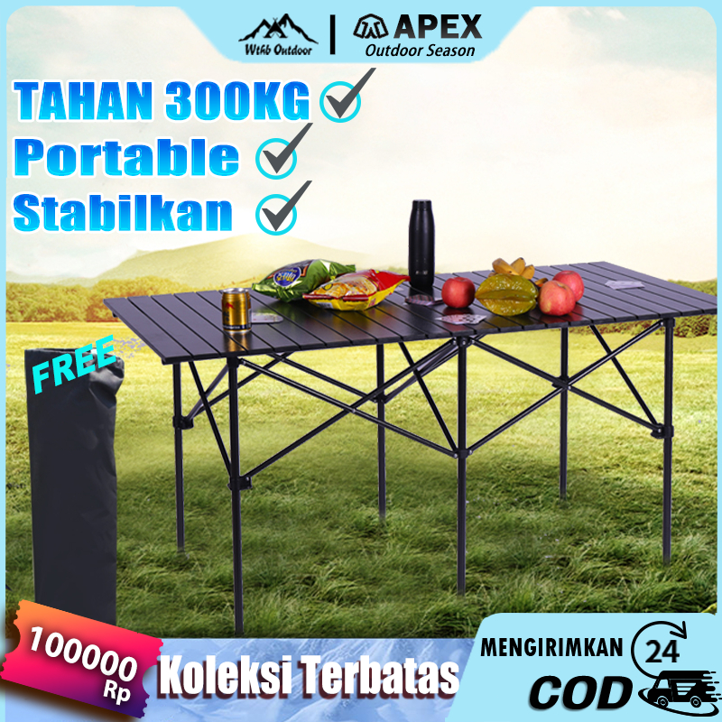 Folding Table Outdoor Camping Folding Picnic Table Aluminum Stable ...