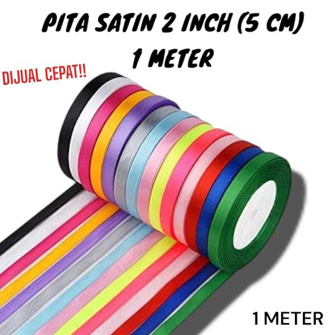 SATIN RIBBON 2 INCH (5CM) | Shopee Malaysia