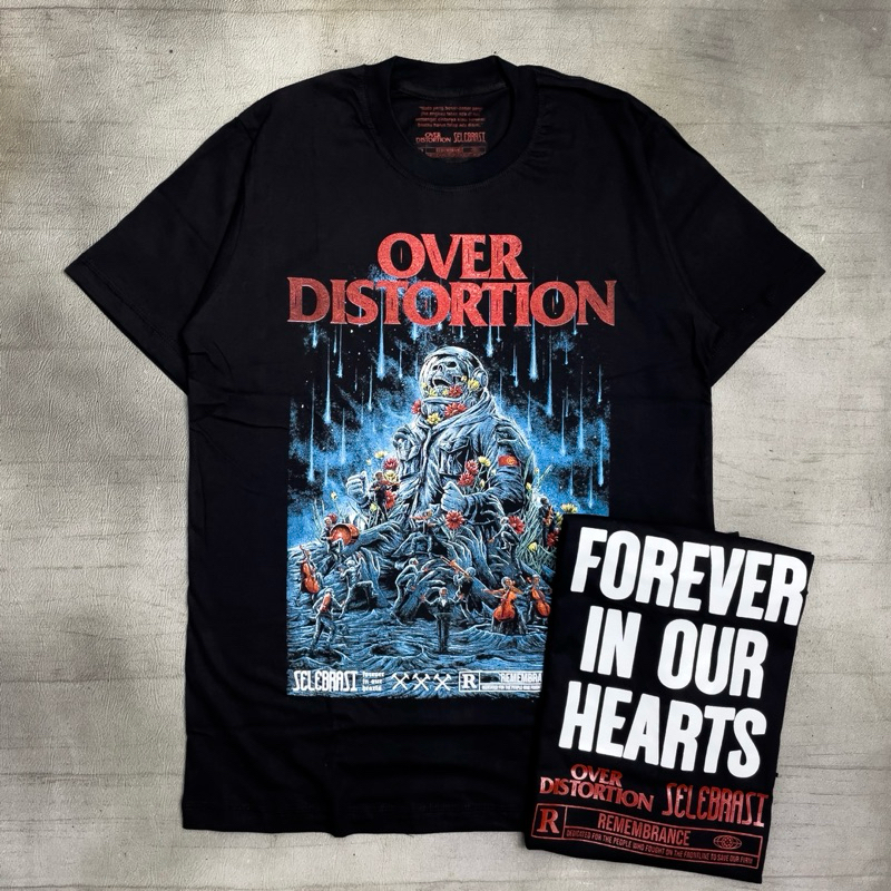 Over Distortion - Celebration 2025 | Original Merchandise Black Tshirt ...