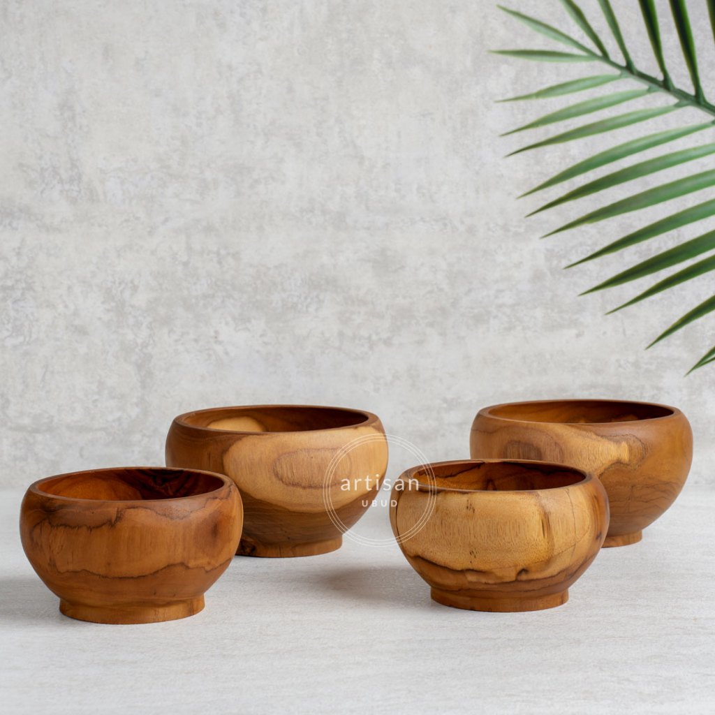 KAYU Ravindra - Teak Wood Bowl / Teak Wood Rice Bowl / Teak Wood Soup ...