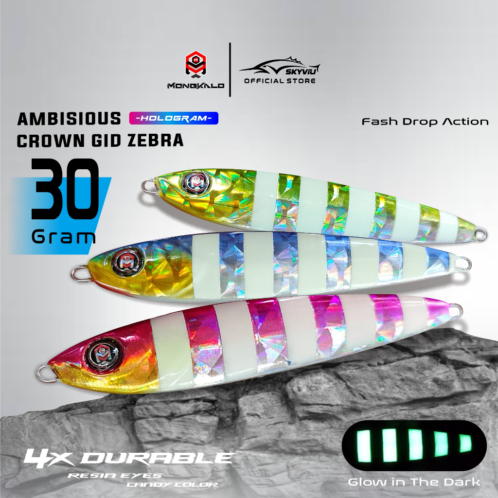 Daiwa Metal Jig Fishing Lure – Zebra Glow Pattern For Saltwater & Freshwater Jigging - View #8