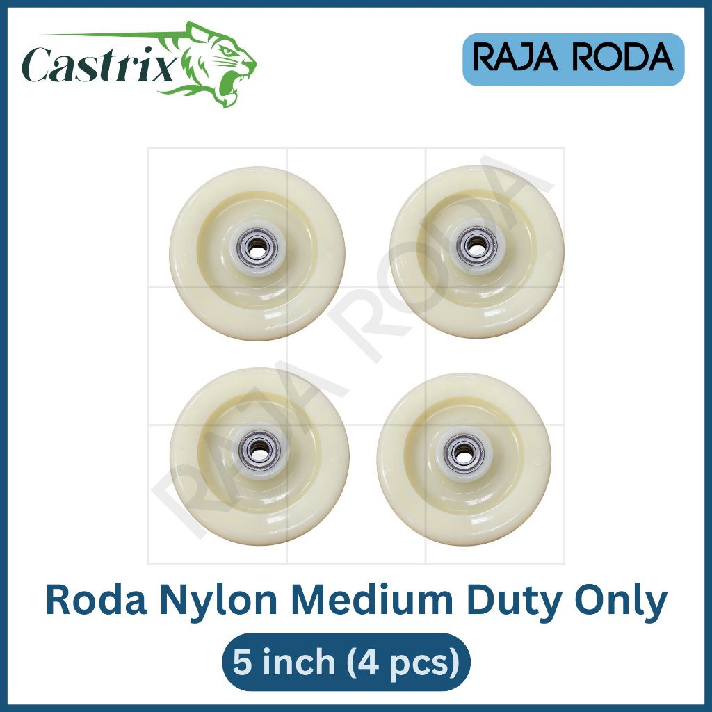 Castrix Nylon Wheels Trolley Steling Showcase Shelf Set 4 pcs Wheels ...