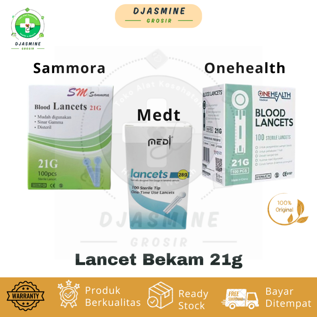 Medilance Lancet Needle 21G/ Sammora Cupping 21G/ MedT 21G/ Onehealth ...