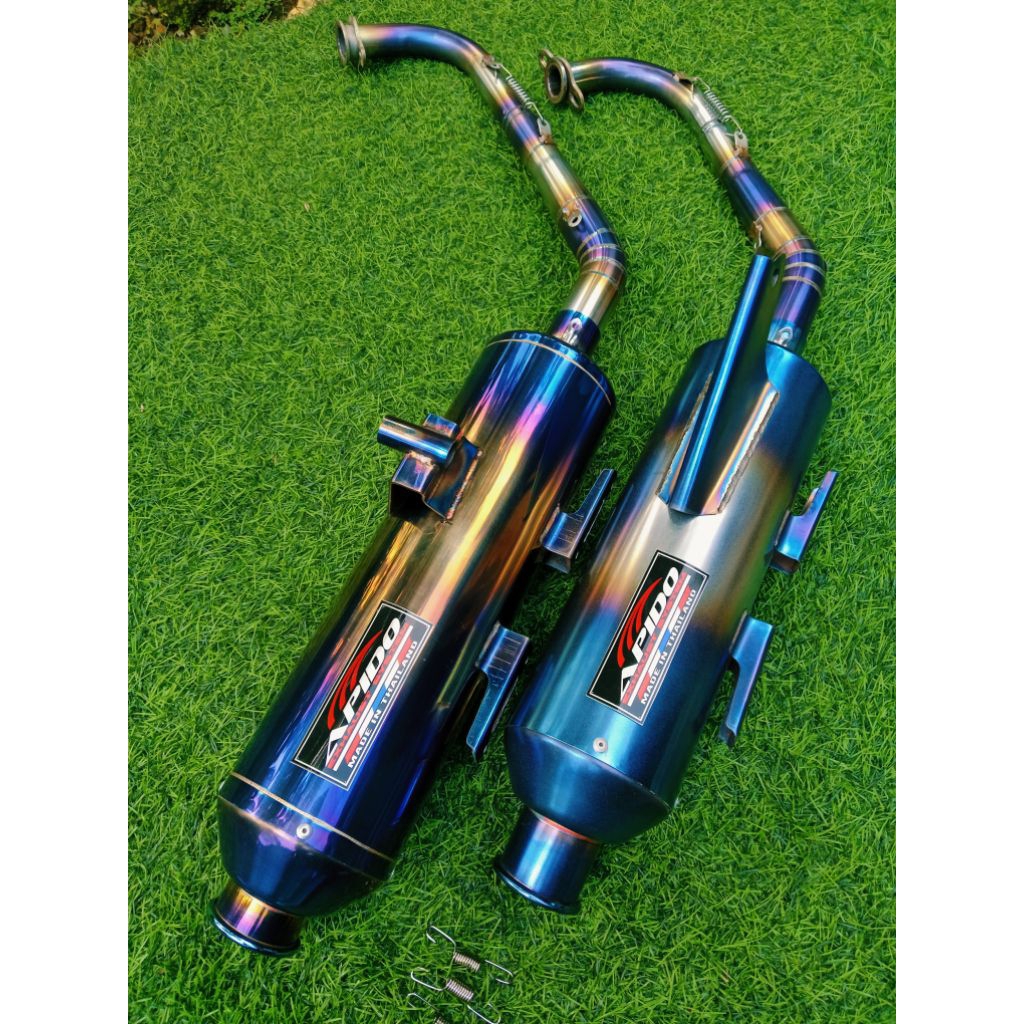 Exhaust Silent Killer Apido PREMIUM BLUE PURPLE power pipe beat Crab ...