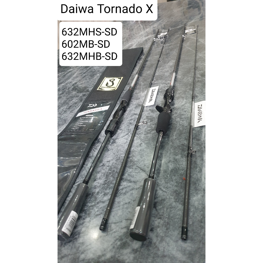 Daiwa Tornado X 632MHS, 602MB, 632MHB, 632MS, 662MHS, 702MHS Fuji 2023 ...