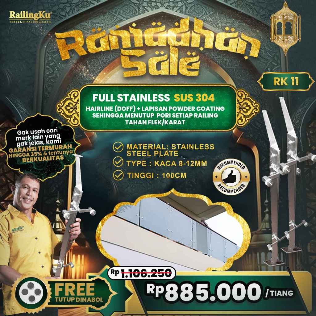 Railing Stairs Stainless Public Area Railingku RK 11 Railing Stainless ...