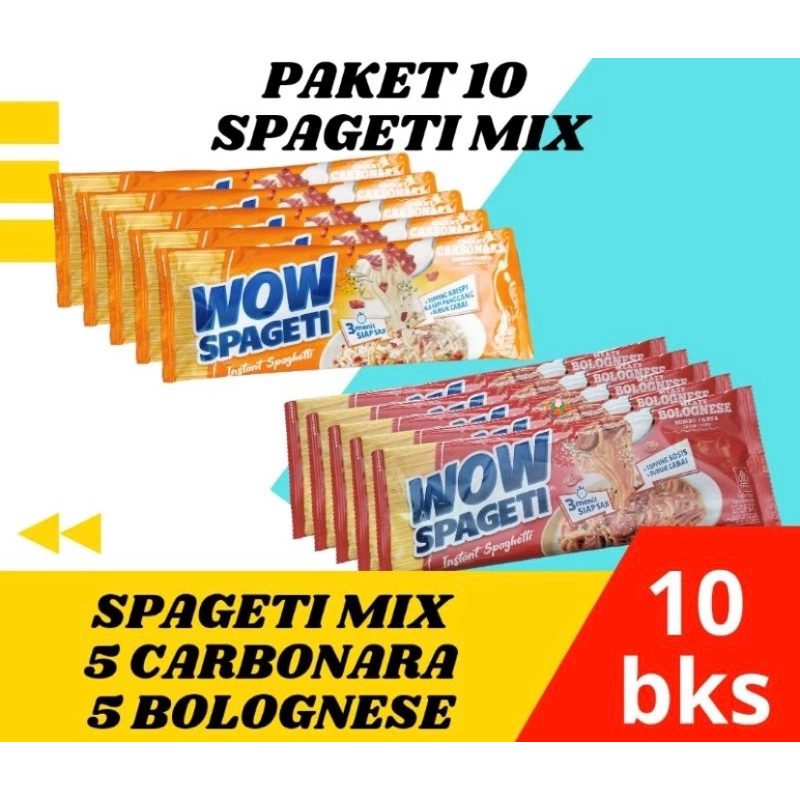 Wow Spaghetti contains 10 packs Instant Noodle Instant Food | Shopee ...