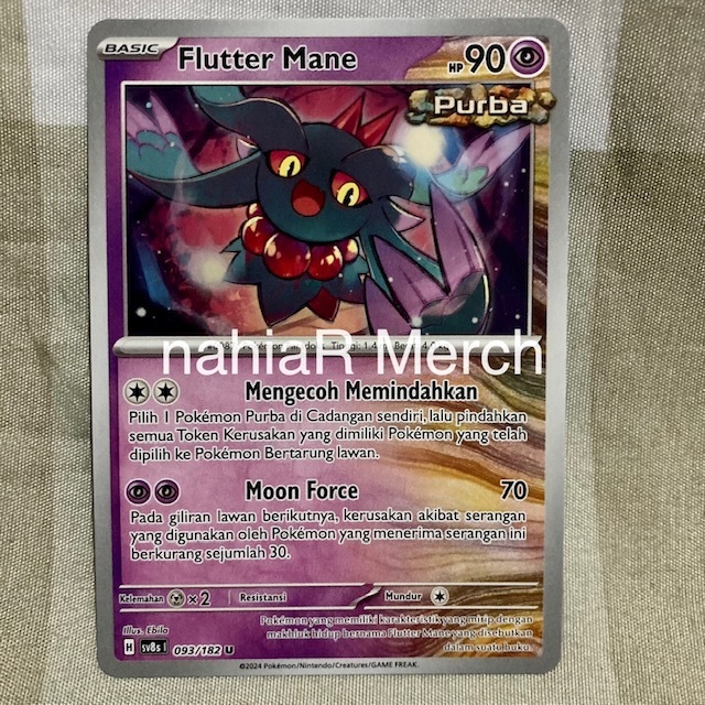 Pokemon TCG Indonesia Flutter Mane sv8s 093/182 U Flash Constellation ...