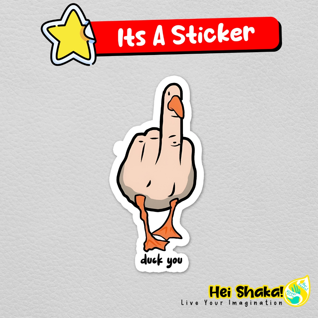 Duck You Sticker Waterproof Vinyl Cute Duck Sticker | Shopee Malaysia
