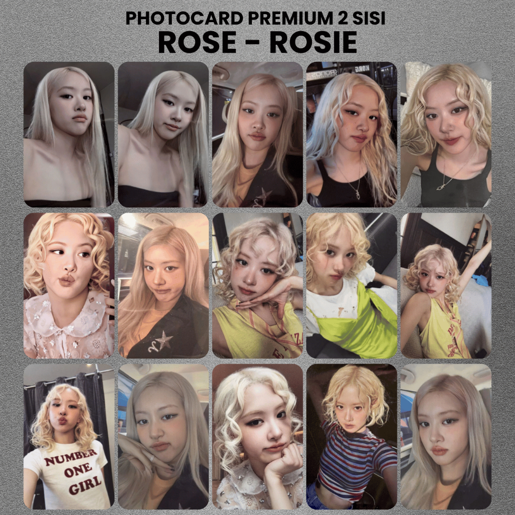 (CONTENTS 1 PCS) ROSE ROSIE Photocard - Premium PC 2 Sides Unofficial ...