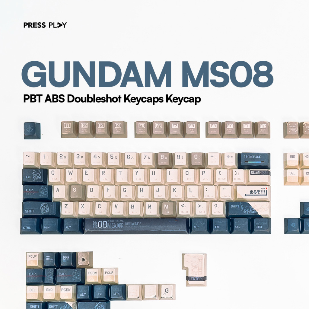 GUNDAM MS08 PBT Dye Sub Keycaps | Shopee Malaysia