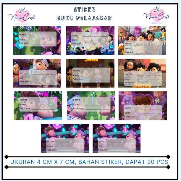 MATA NEW STICKER MAPEL CONTENTS 20 SHEETS JUMBO EDITION || SCHOOL ...