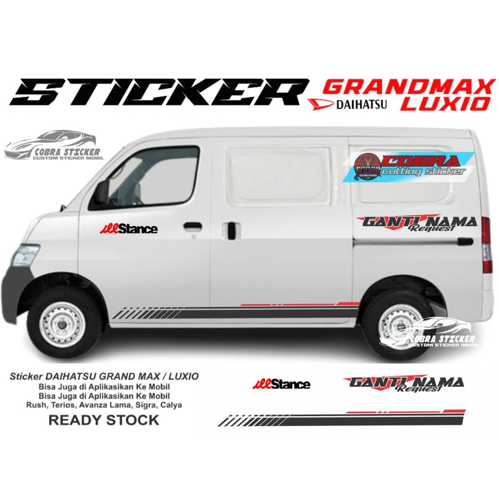 DAIHATSU GRANDMAX CAR STICKER GRANDMAX LUXIO CAR SIDE BODY STICKER ...