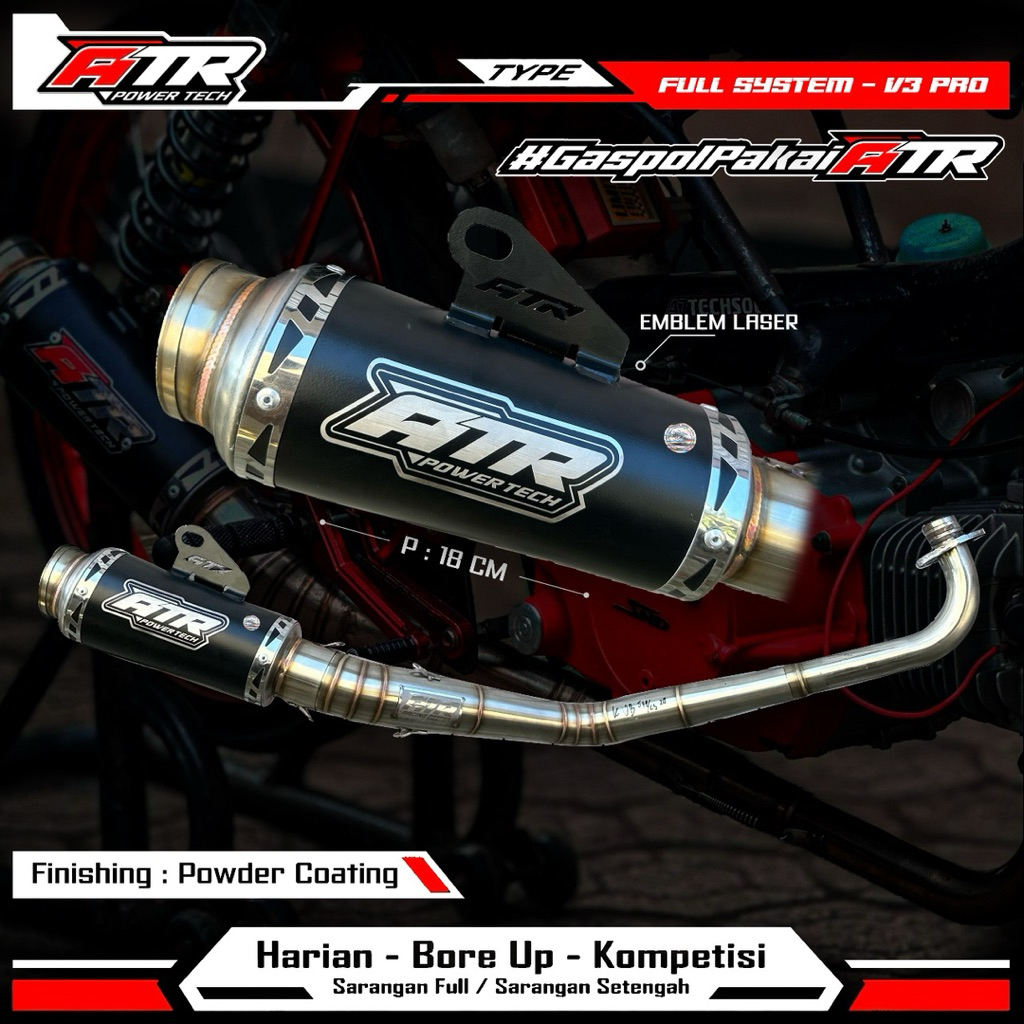 ATR RACING FULLSYSTEM EXHAUST - MODEL UNDER STEP STANDARD TYPE: V3 PRO ...