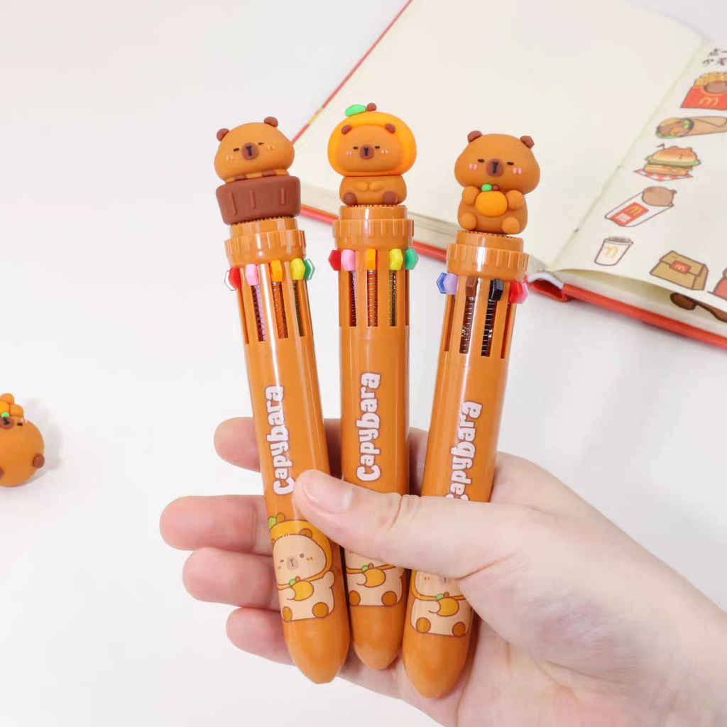 Multicolor Pen 10in1 Capybara Capybara Character Kapibala Capybara ...