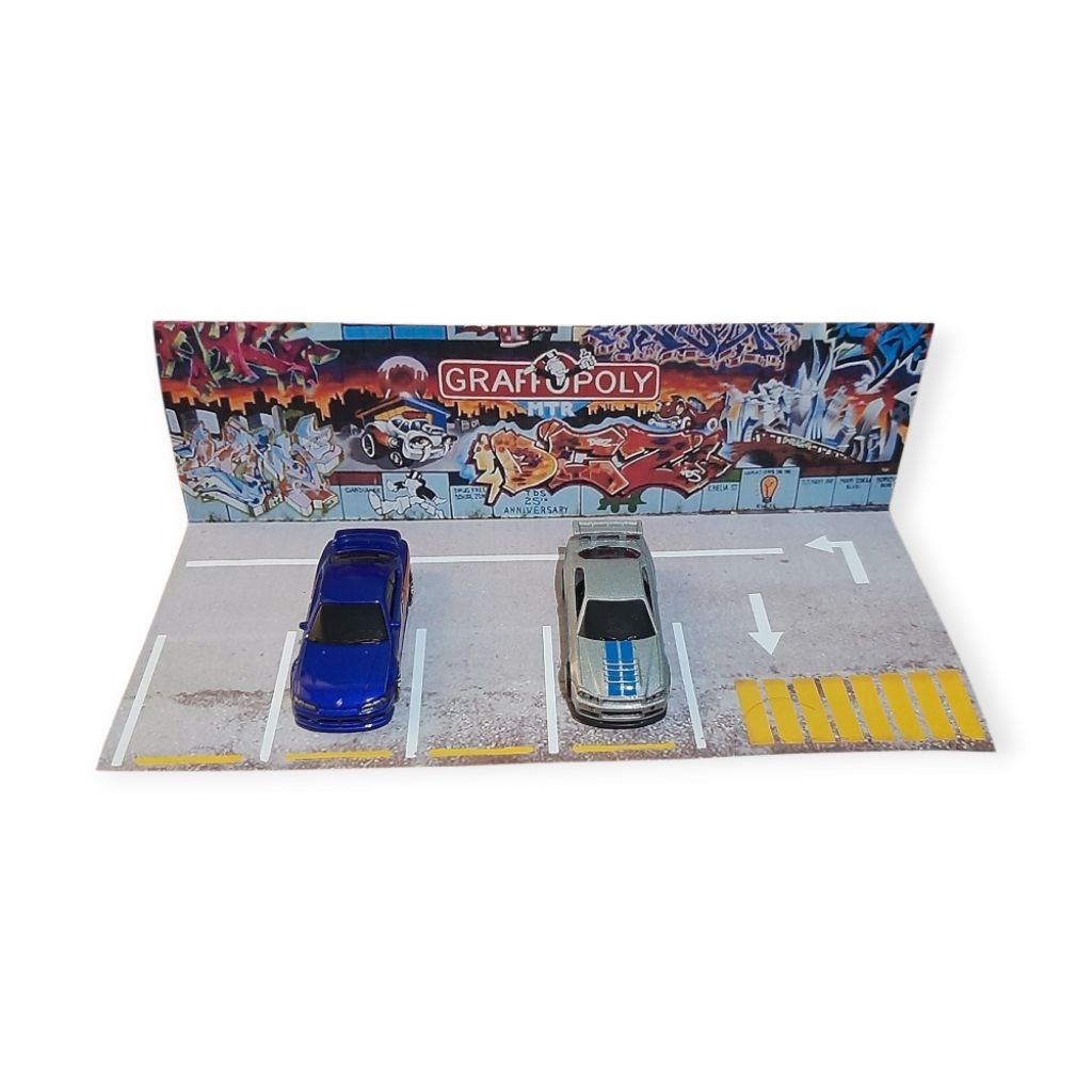 Graffopoly graffiti pattern Diorama papercraft parking mat diecast 1:64 ...