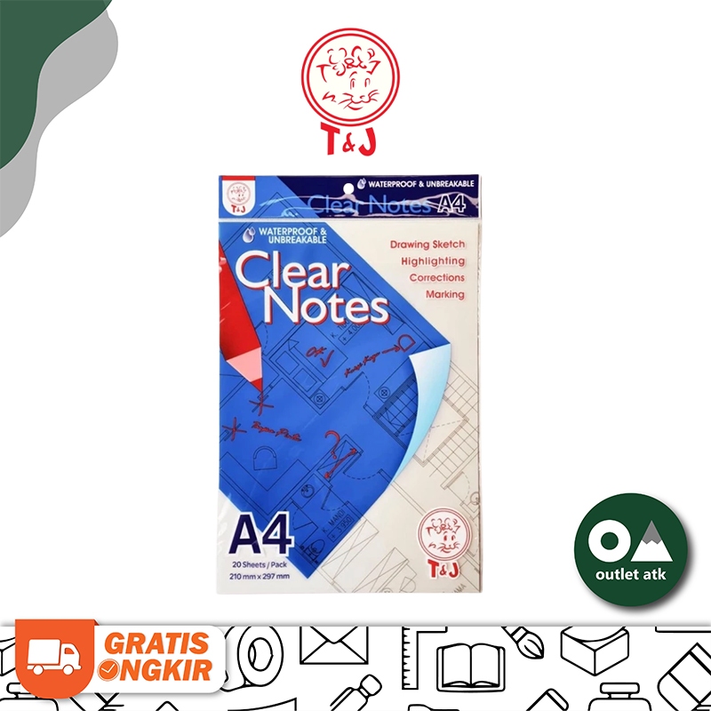TJ Tracing Clear Notes A4 Tom & Jerry Transparent Labels | Shopee Malaysia