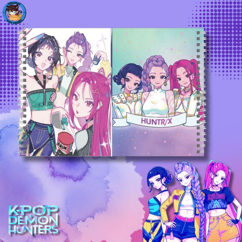 HUNTRIX KPOP DEMON HUNTER NOTEBOOK/ HUNTRIX KPOP DEMON HUNTERS NOTEBOOK ...