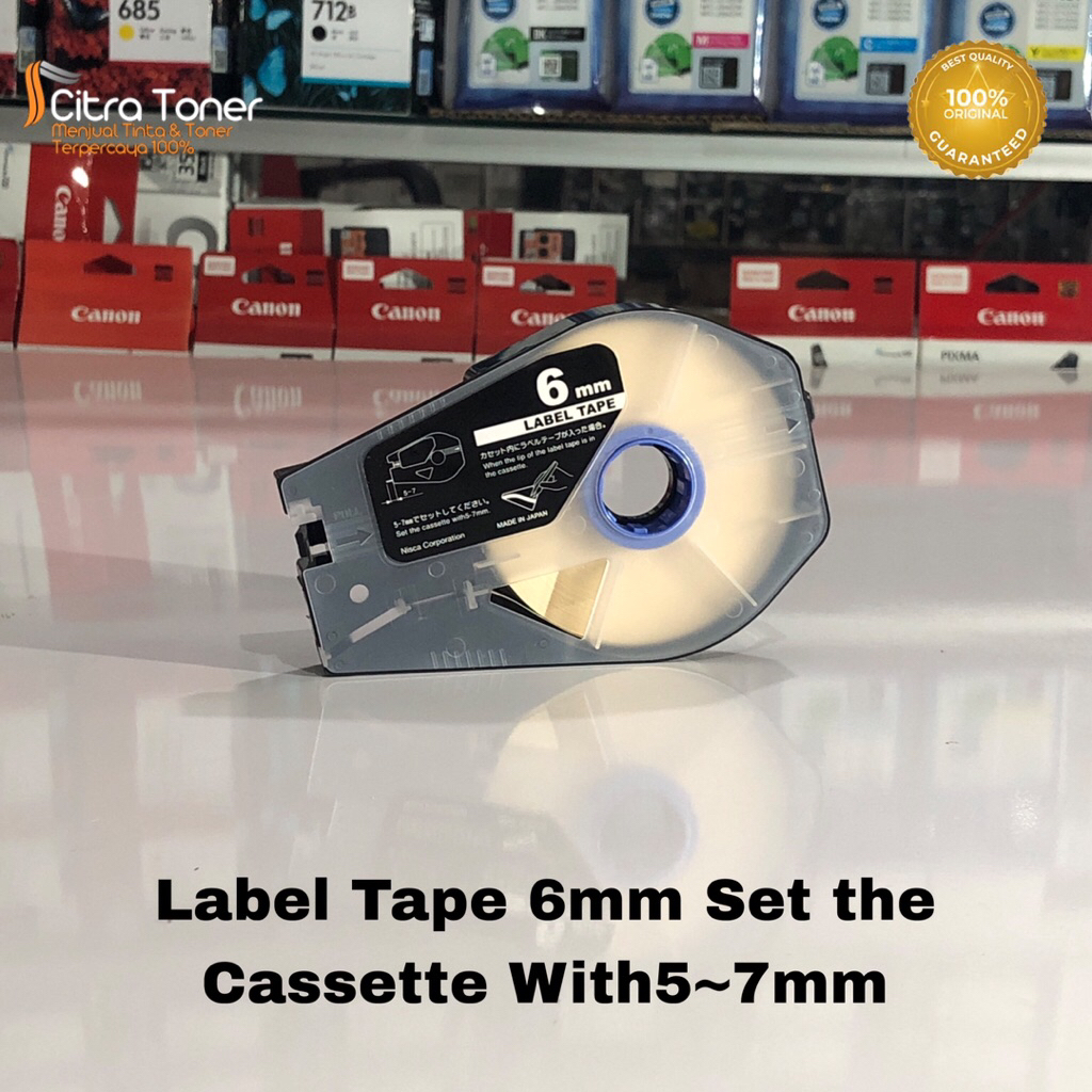 Canon 6mm Cassette Tape Label MK1500/2600 White | Shopee Malaysia