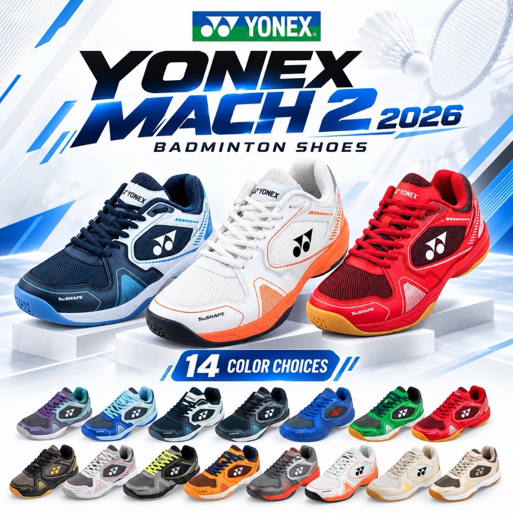 YONEX MACH 2 II 2026 Edition Badminton Shoes Original | Shopee Malaysia