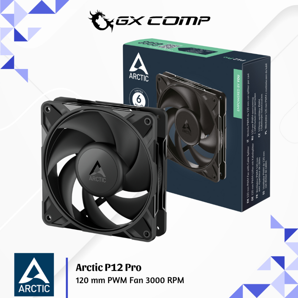 Arctic P12 Pro 120mm PWM Fan 3000 RPM Fan Case | 12cm Casing Fan ...