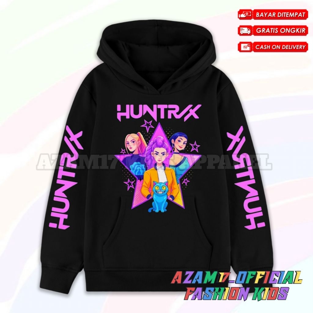 Huntrix KPop Demon Hunters Kids Hoodie Jacket All Characters Free Name ...
