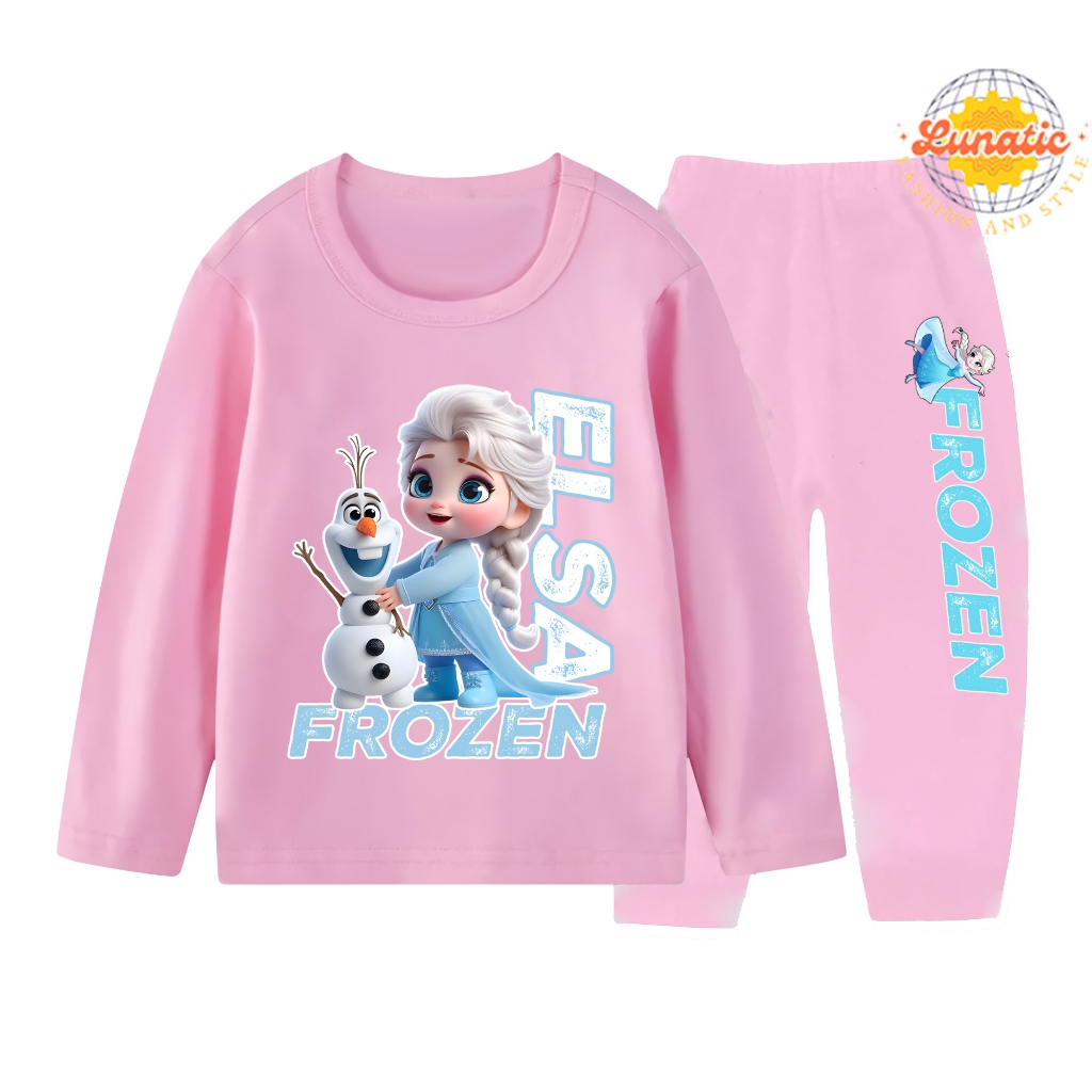Unisex children's pajamas viral long-sleeved sleepwear ELSA FROZEN ...