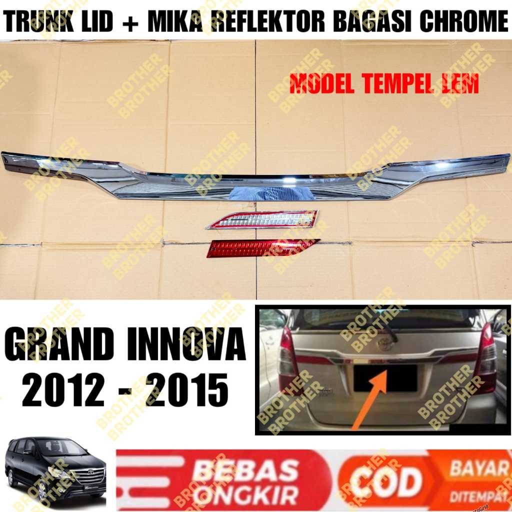 Trunk Lid + Reflector Mica Package Grand Innova 2012 2013 2014 2015 ...