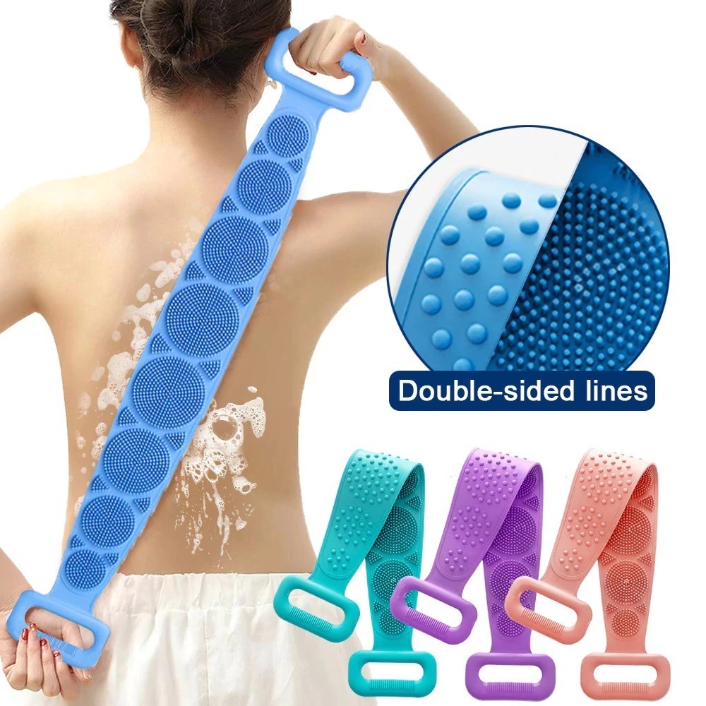 [KIKI] Silicone Back Scrubber - Body Sponge Brush Cleaner Arm Leg for ...
