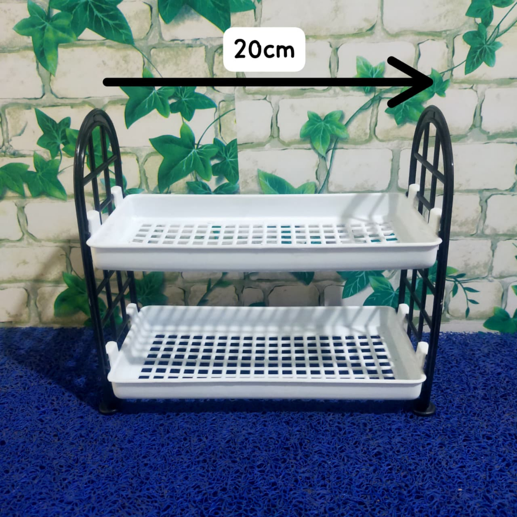 LUCKY NATIONAL 2-TIER MINI PLASTIC RACK COSMETIC RACK KITCHEN RACK ...