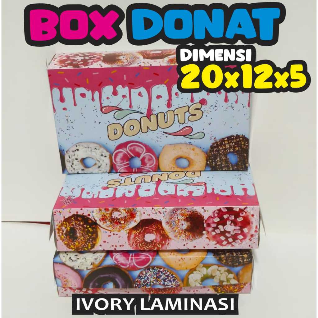 MINI Donut Box / donut box / laminated donut box food box | Shopee Malaysia