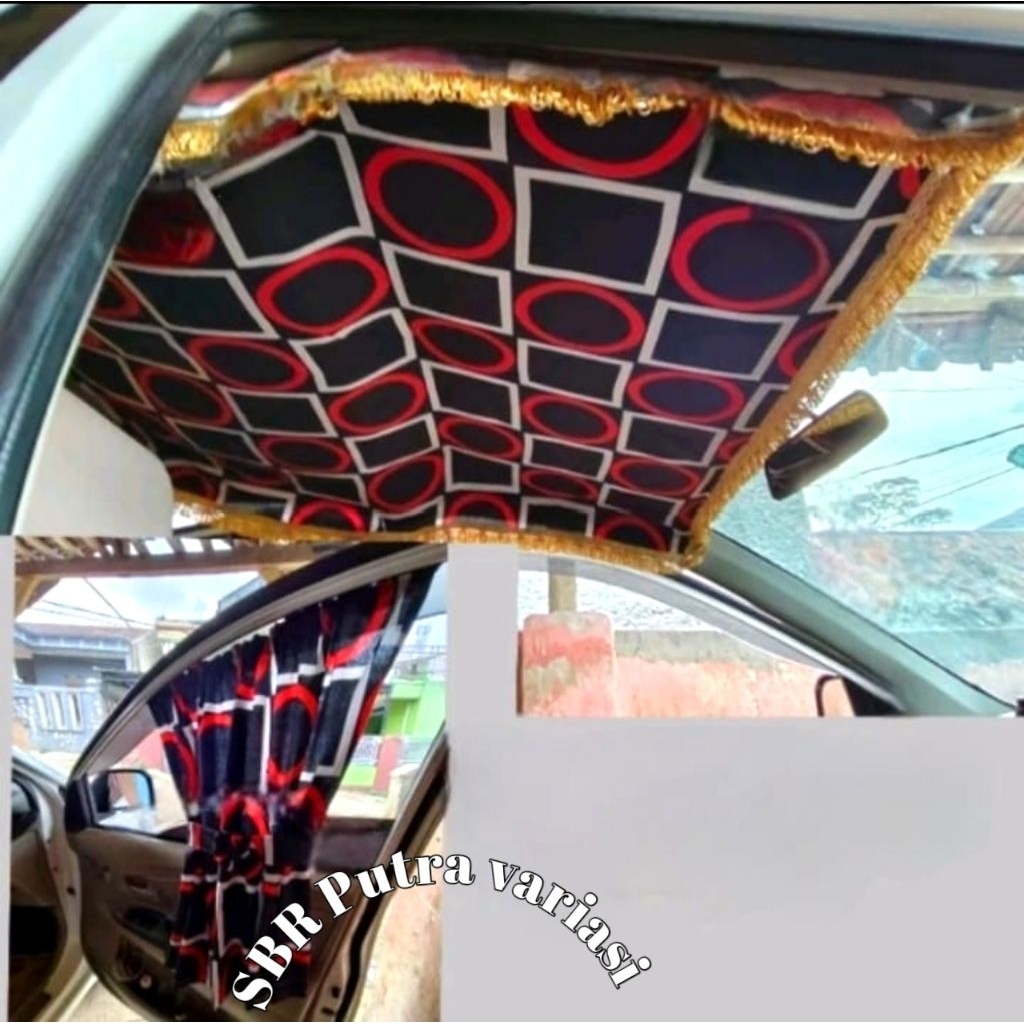 Car cabin roof ceiling cloth, one set of left and right side window ...
