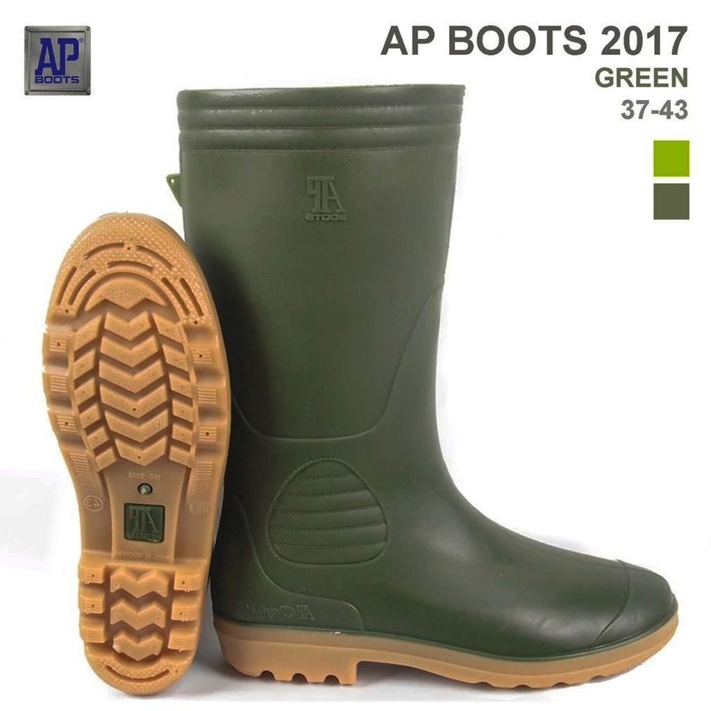 HIJAU AP Boots Green High Rubber Work Boots Safe Boots AP Boots 9506 AP ...