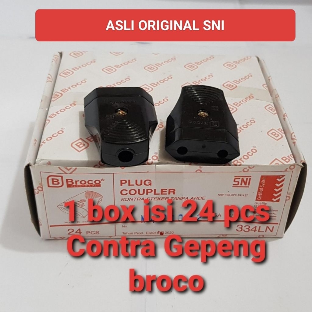 (1 BOX PACKAGE CONTAINS 24 PCS) BROCO Contra Flat Black Original SNI ...