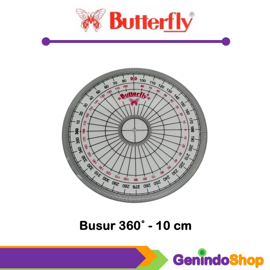 Butterfly Protractor Ruler 360 degrees 10 CM Full | Shopee Malaysia