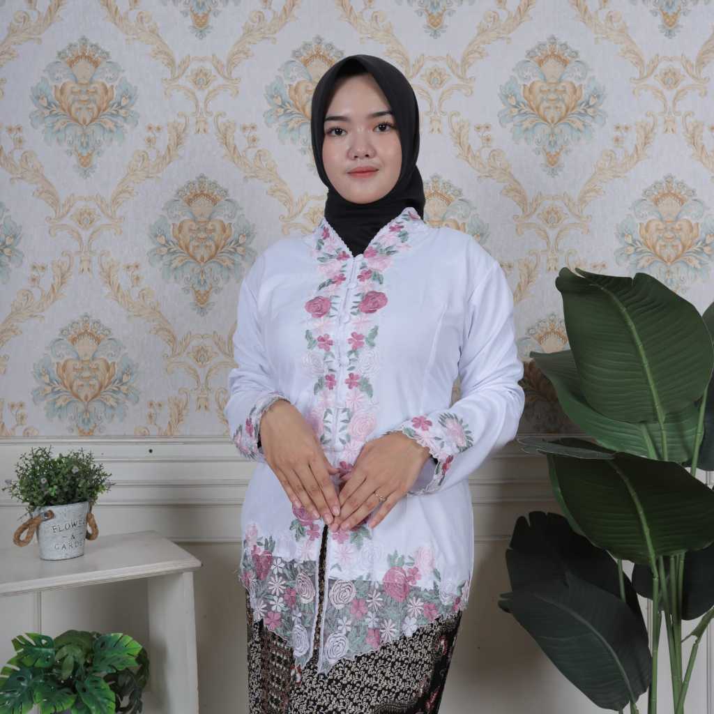 Modern Embroidered Encim Kebaya Long Sleeves Traditional Clothing ...