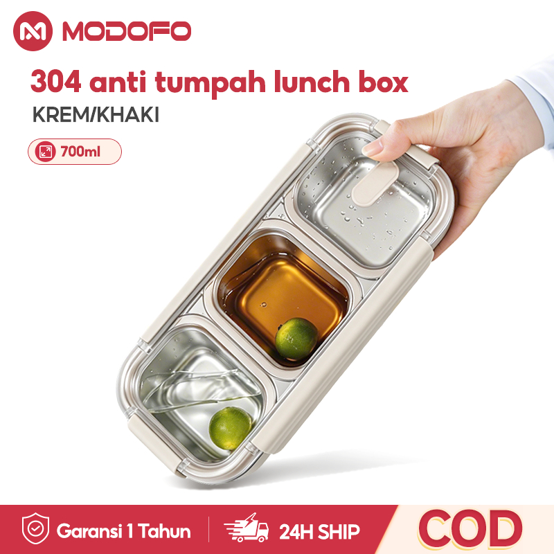 MODOFO 304 Stainless Steel Lunch Box Anti-Spill 700ml Stainless Steel ...
