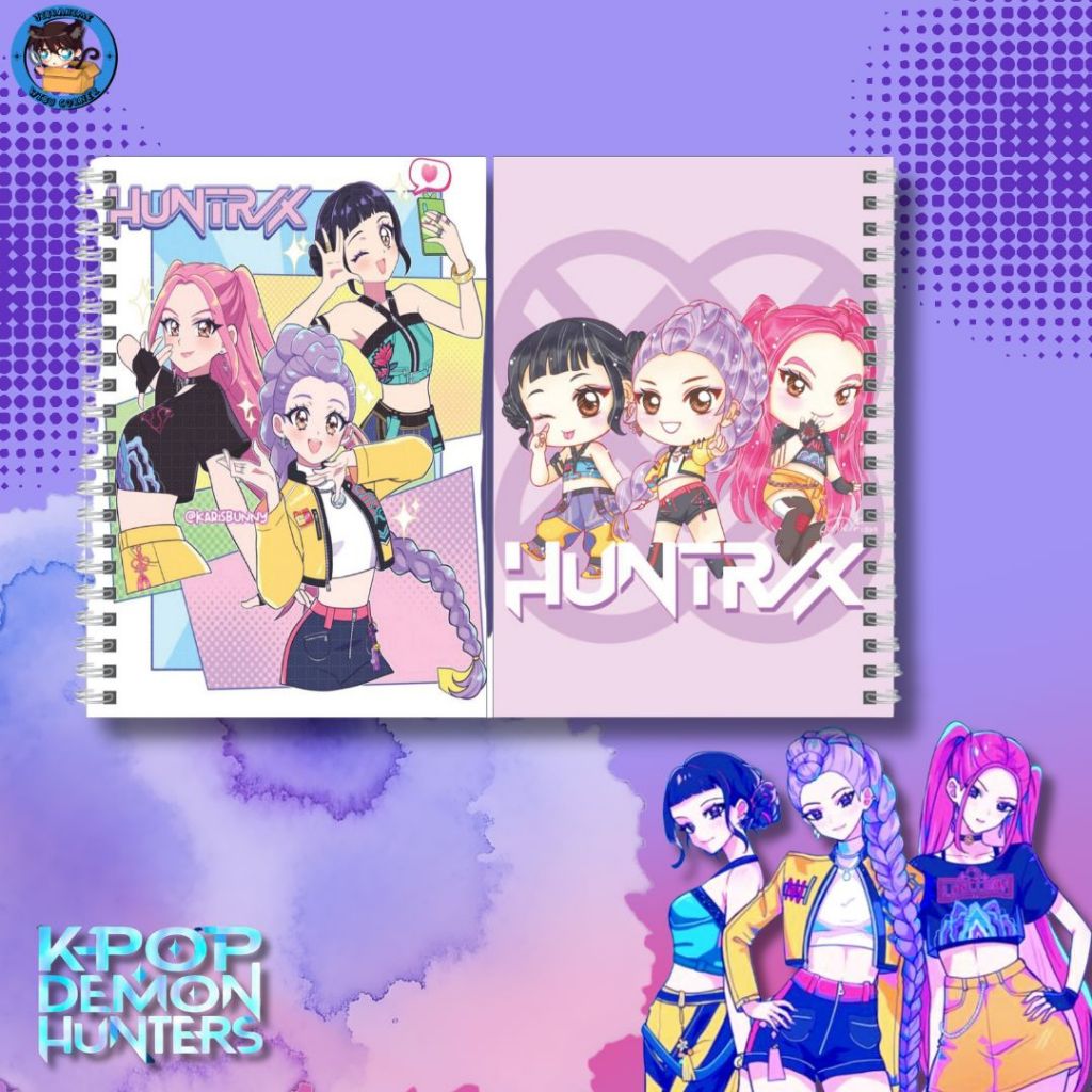 HUNTRIX KPOP DEMON HUNTER NOTEBOOK/ HUNTRIX KPOP DEMON HUNTERS NOTEBOOK ...