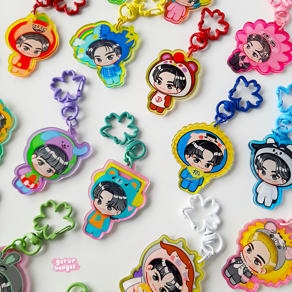 GMMTV Mascot Actor Keychain with Flower Hook | Thaientu | Thailand ...