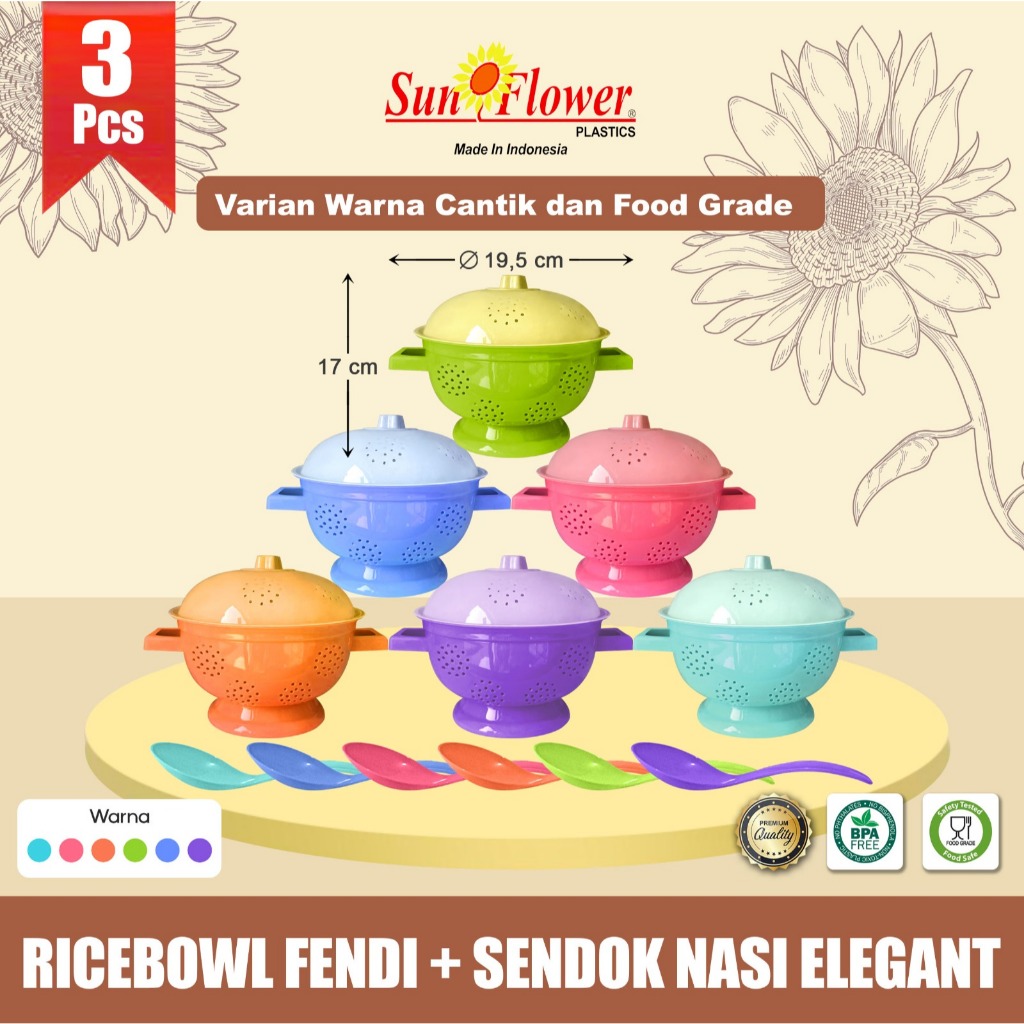 (3 SETS) Fendi rice bowl package Rice Bowl/ Rice Basin/ Rice Basket ...